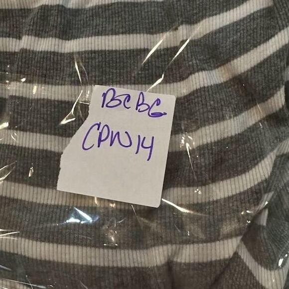 BCBGMAXAZRIA Women's Striped Open Front Cardigan Sweater Size M tall - Picture 10 of 10